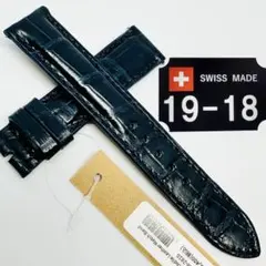 3034#20mm-18mmブラック★本物クロコダイルレザーベルト★スイス製 3096#20mm-18mmブラック☆レザーベルト☆クロコダイルスイス製 - メルカリ