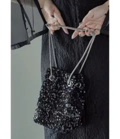 新品✨2wayスパンコールショルダーバッグ 巾着パーティーバッグフォーマル成人式