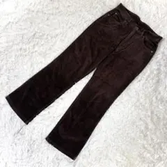 ユニクロ【M相当】コーデュロイフレアパンツ　ブラウン　レディース