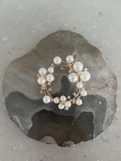 ブローチ　パール