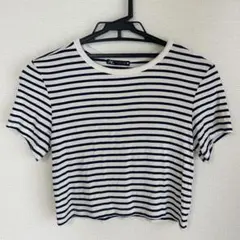 ZARA ストライプ 半袖Tシャツ Lサイズ