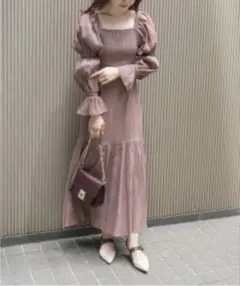 【美品】RANDA　ボリュームスリーブワンピース