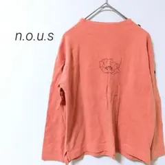 5 キムラタン n.o.u.s 長袖カットソー スリット ビックプリント 綿