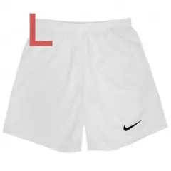 ナイキ　パーク3ニットショート Lサイズ　サッカーパンツ　白　NIKEのサムネイル