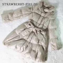 ✅ 美品✨ STRAWBERRY-FIELDS ダウンコート ベルト ベージュ