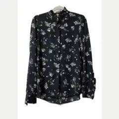 H&M 花柄ブラウス エイチアンドエム フリル付