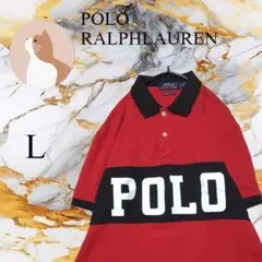 ポロラルフローレン レッド　ブラックライン　ポロシャツ メンズ　トップス