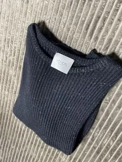 VONDEL フォンデル ブラック ラメニット セーター 長袖 ラウンドネック