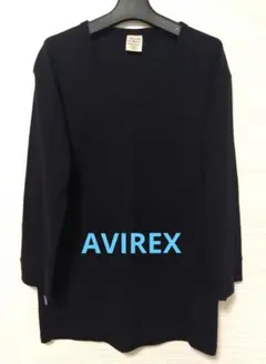 AVIREX 七分袖 カットソー ブラックXL