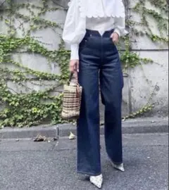 Cygne シーニュ デニム Laurent Mサイズ ハイウエスト ワイド