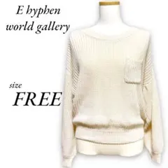 イーハイフンワールドギャラリー　ラウンドネックニット　セーター　春秋