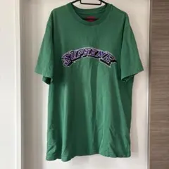 Supreme ロゴ刺繍 Tシャツ グリーン XL
