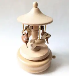 木製オルゴール　♪天空の城ラピュタ　君をのせて♪　メリーゴーランド　匿名配送