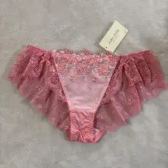 ピンク レース フリルショーツ M