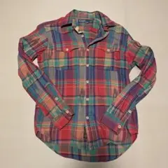 ラルフローレン　チェック柄コットン長袖シャツ