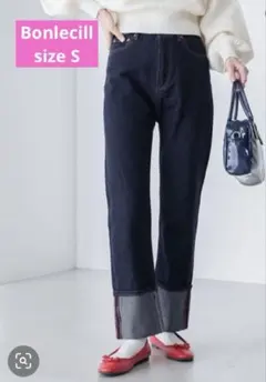 Bonlecill ハイウエストロールアップストレートデニム　Sサイズのサムネイル