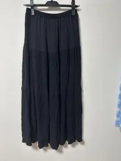 ブラックレーヨンロングスカート Lサイズ