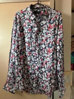A.S.M花柄プリント 長袖シャツ レーヨン サイズ50のサムネイル