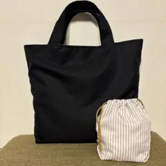 シンプル黒トートA4サイズ