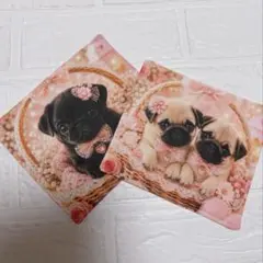 ガーゼハンカチ　ハンドメイド　仲良し子猫　パネル生地　fuwara6重ガーゼ　A ガーゼハンカチ ハンドメイド 仲良し子猫 パネル生地 fuwara6重ガーゼ