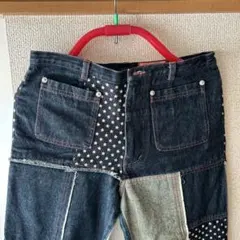 BETTY'S BLUE パッチワーク デニムパンツのサムネイル