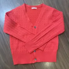 テチチ　Te chichi 赤 Vネック カーディガン 長袖