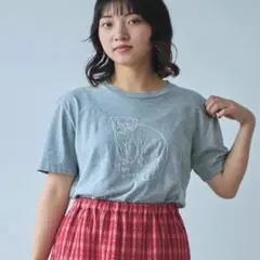 bulle de savon マヌルネコ刺繍Tシャツのサムネイル