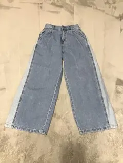 GU デニムロングパンツ S(140)