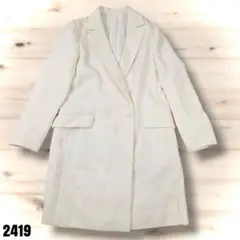 UNITED ARROWS ウール混 ロングコート ベージュ 36 2419