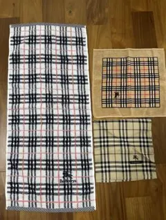 新品　Burberry ノバチェック柄　フェイスタオル ハンカチ　タオルハンカチのサムネイル