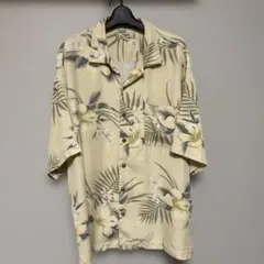 美品Tommy Bahama花柄アロハ半袖シャツXLトミーバハマシルク100%