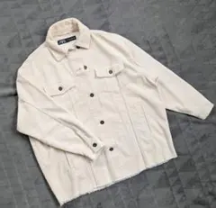 【美品】ZARA ザラ コーデュロイ ジャケット XS アイボリーアウター 秋