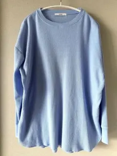 TCワッフルオーバーサイズロングスリーブTシャツ