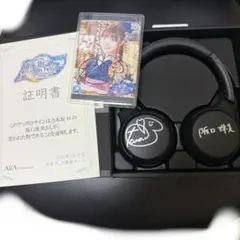 乃木坂46 阪口珠美　直筆サイン入りヘッドホン＋直筆サイン入りプリントカード