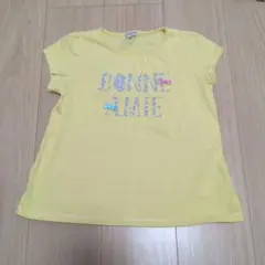 エニィファム　140 半袖　カットソー　シャツ　トップス　黄色　キラキラ