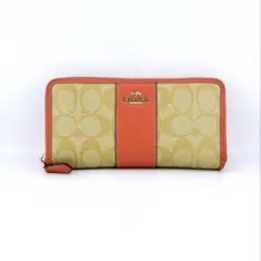Coach 長財布 オレンジ ベージュ