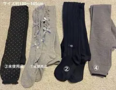 シンプルカラーリボンタイツ レギンス 4足セット