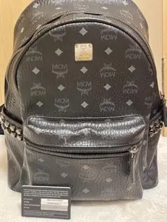 MCM ブラックレザーリュック 1727K - メルカリ
