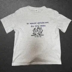 モーメントプリント半袖Tシャツ グレー FREE size