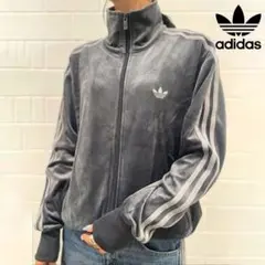 【超美品/2XLサイズ】adidas ベロア トラックジャケット　アディダスのサムネイル