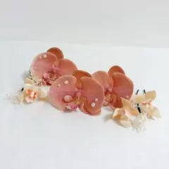 ヘッドパーツ 造花 胡蝶蘭 パール アーティフィシャルフラワー ウェディング