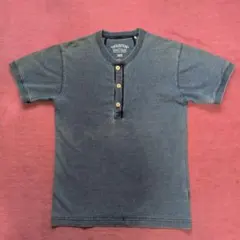 HOUSTON インディゴヘンリーネック 半袖Tシャツ 36Rのサムネイル