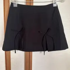 グレイル インパン付きリボンスリットミニスカート tt015 ブラック M