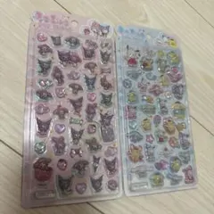うるちゅるポップシール　2枚セット　マイメロ&クロミ　サンリオキャラクターズ