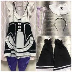 リゼロ　コスプレ レムラム衣装 アクセサリー付き