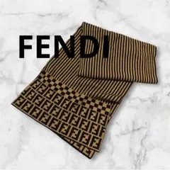 希少未使用級✨フェンディ ペカン ズッカ FFロゴ 総柄 リバーシブル
