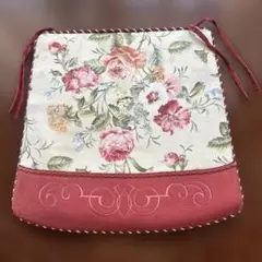 シートクッション チェアパッド 紐付き シャンドフルール ローズ 薔薇 花柄