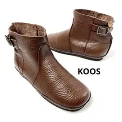 KOOS コース 23cm レザーショートブーツ バックベルト付 美品