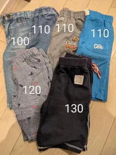男の子　まとめ売り　ハーフパンツ　5点セット　100-130