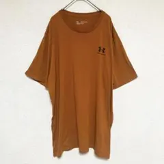 アンダーアーマー 半袖Tシャツ オレンジ ブラウン【XXL】オーバーサイズ